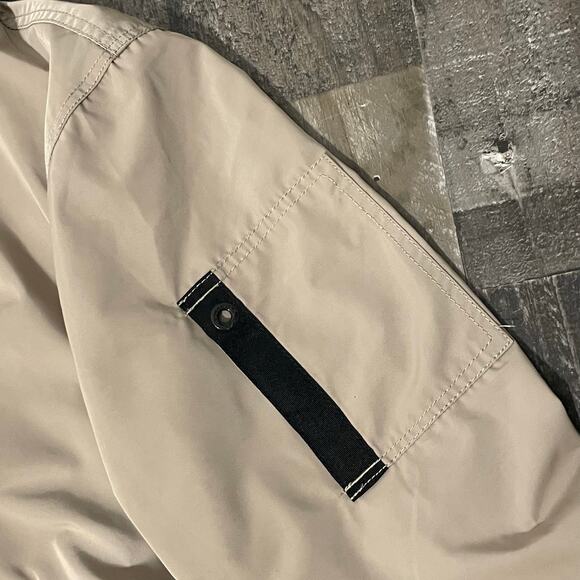 Hollister Classic Bomber Jacket Water Resistant Tan Black Zip Front Men’s sz M - Picture 10 of 16